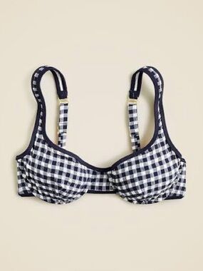 J.CREW Heritage underwire bikini top in classic gingham